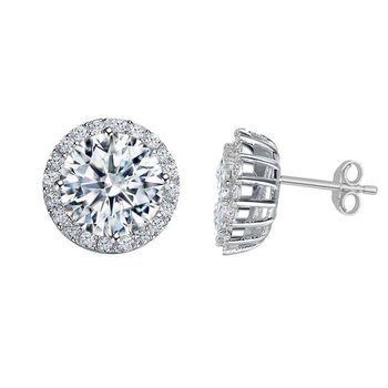 2.00 Carat T.W. Round Brilliant Cut White Gold halo Diamond Studs 2-00-CARAT-T-W-ROUND-BRILLIANT-CUT-WHITE-GOLD-HALO-DIAMOND-STUDS