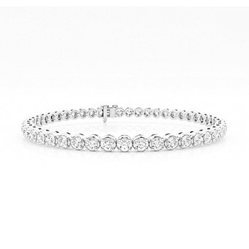 5.00 Carat tw Beautiful White Gold Round Brilliant Cut Shiny Diamond Ladies Tennis Bracelet.Secure Double Clasp. 5-00-CARAT-TW-BEAUTIFUL-WHITE-GOLD-ROUND-BRILLIANT-CUT-SHINY-YELLOW-DIAMOND-LADIES-TENNIS-BRACELET-SECURE-DOUBLE-CLASP