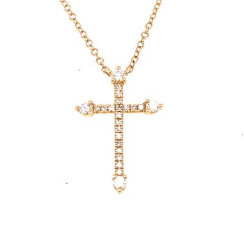 Kate Collection Diamond Cross Pendant-14ky SC55020906