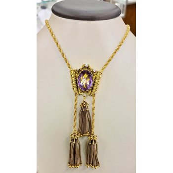 The Legacy Collection Vintage Tassel Rope Lariat Style Amethyst