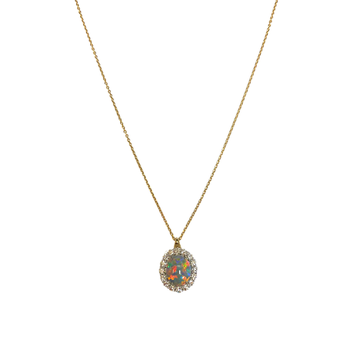 ★randomoff★ Orbit Spark Necklace ROXX_0065 Spark Creations One of a Kind Lightning Ridge Opal Necklace