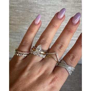 Chevron Diamond V Shape Ring 130-835