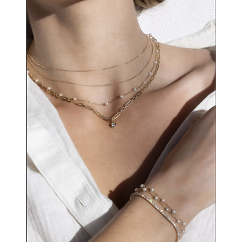 EF Collection Pearl Smile Necklace 325-343 - Hurdle's Jewelry