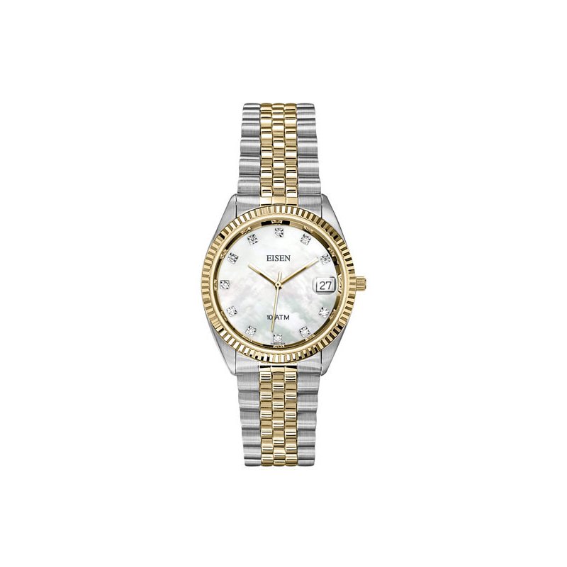 Eisen Watches Eisen Gent's Stainless Steel and Gold Tone Quartz Wrist