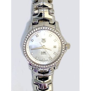 Tag heuer watch women's link diamond bezel hotsell