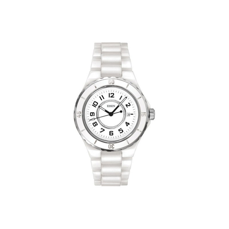Eisen Watches Eisen Lady's White Ceramic Designer Quartz Wrist Watch