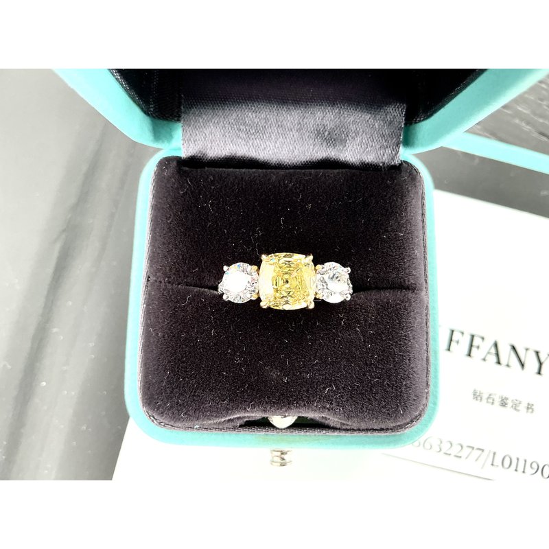 Tiffany Fancy Vivid Yellow Diamond Ring on Sale