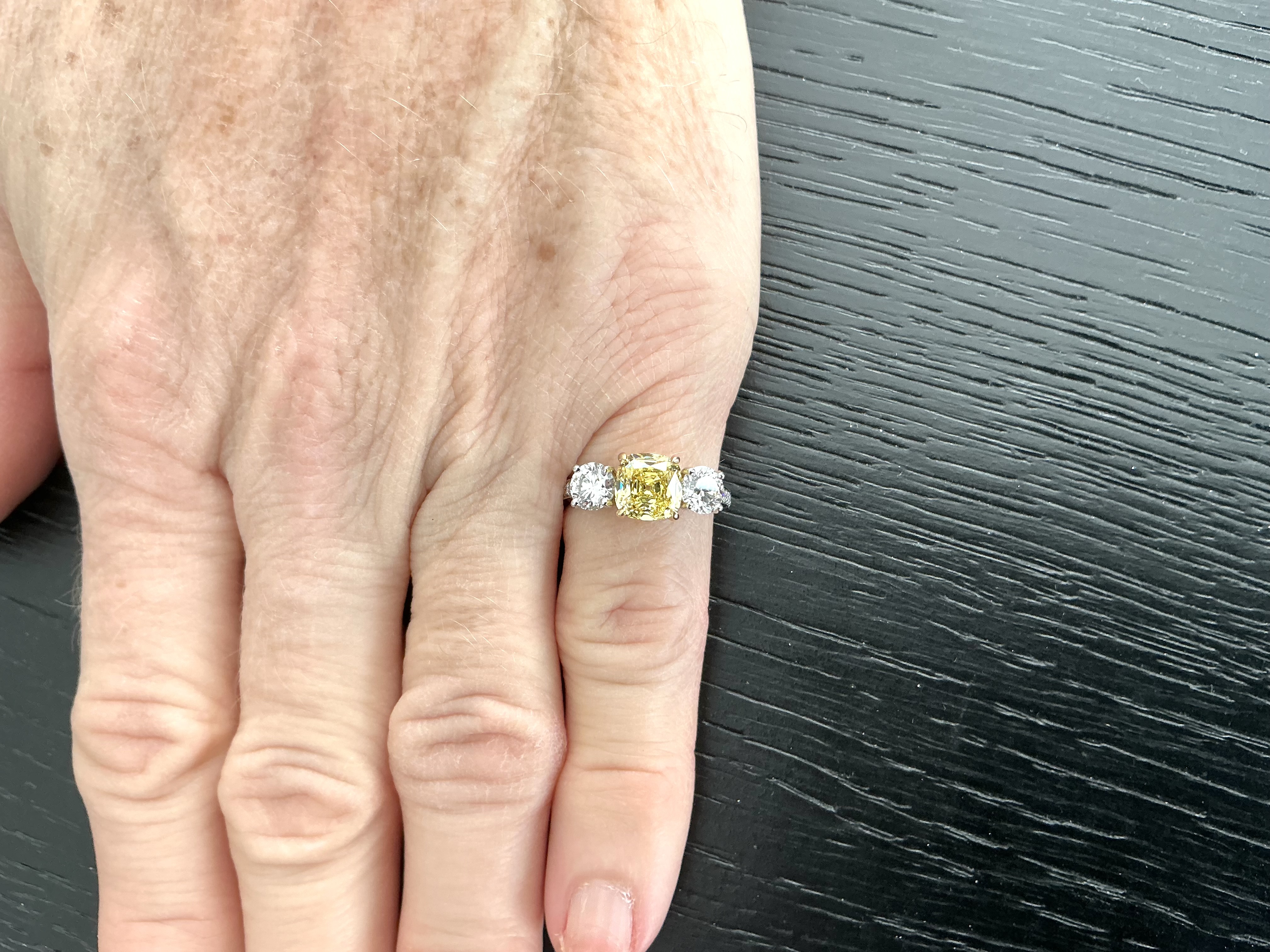 Tiffany Fancy Vivid Yellow Diamond Ring on Sale