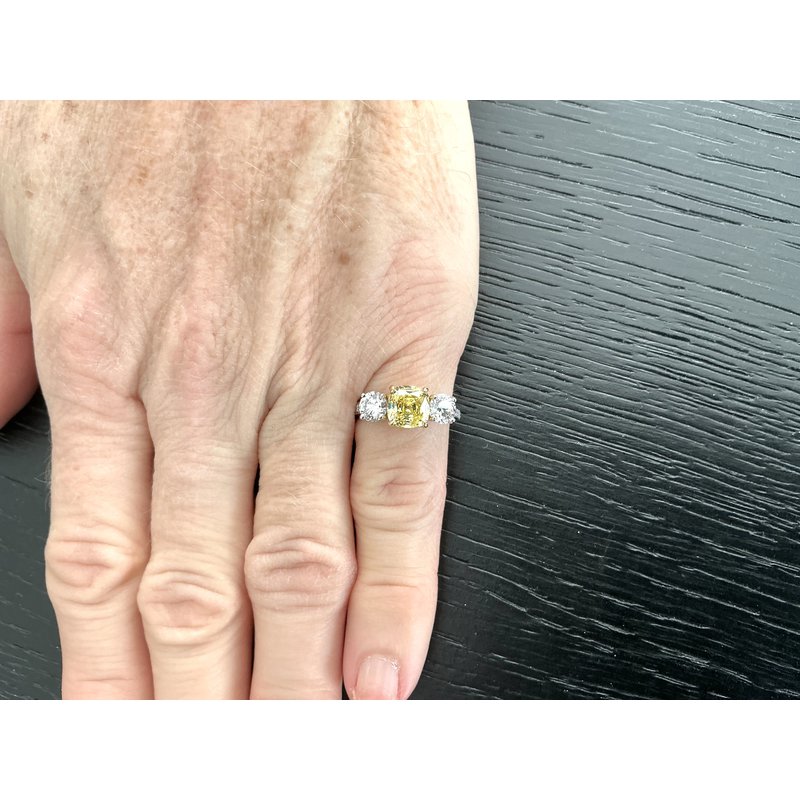 Tiffany Fancy Vivid Yellow Diamond Ring on Sale