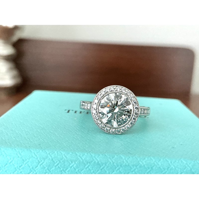 Tiffany CUSTOM Diamond Engagement Ring on Sale