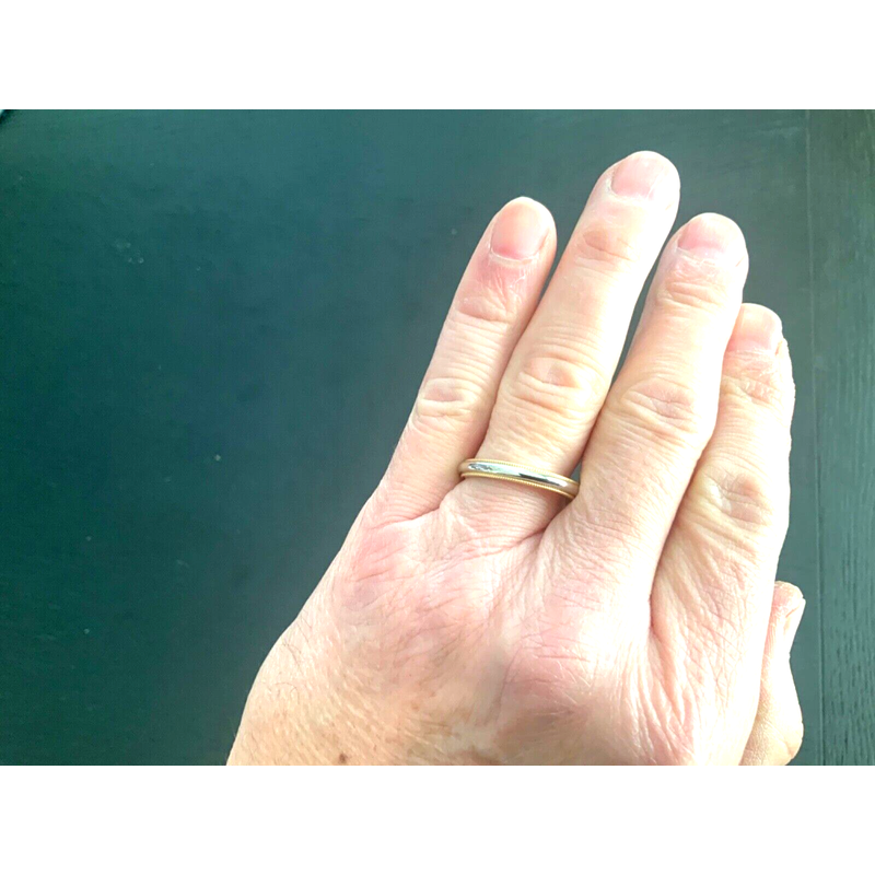 Tiffany & Co. ティファニー18 Kプラチナドリル TIFFANY & Co Classic Platinum 18K Gold 6mm Milgrain Wedding
