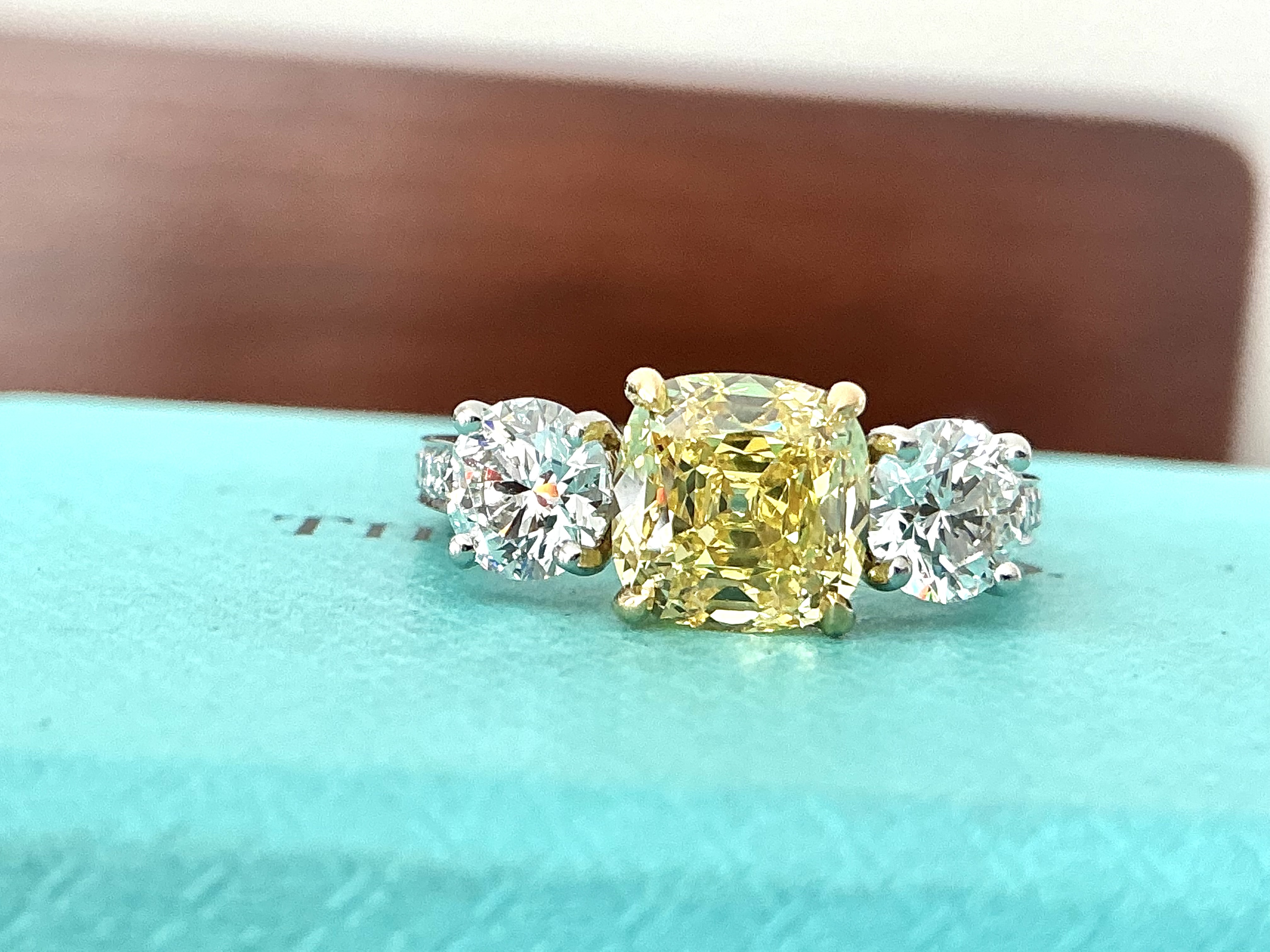 Tiffany Fancy Vivid Yellow Diamond Ring on Sale