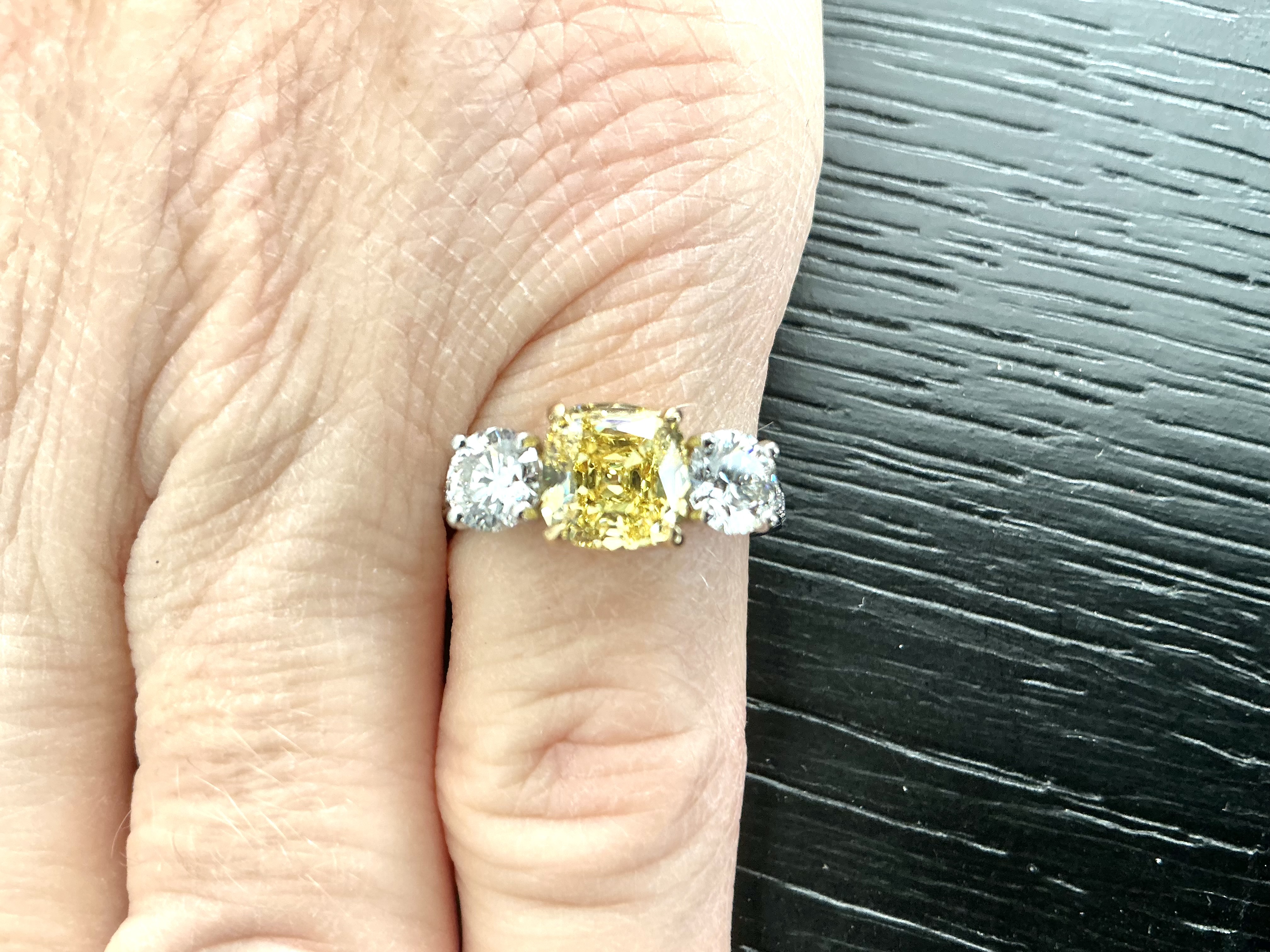 Tiffany Fancy Vivid Yellow Diamond Ring on Sale