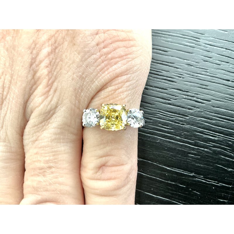 Tiffany Fancy Vivid Yellow Diamond Ring on Sale
