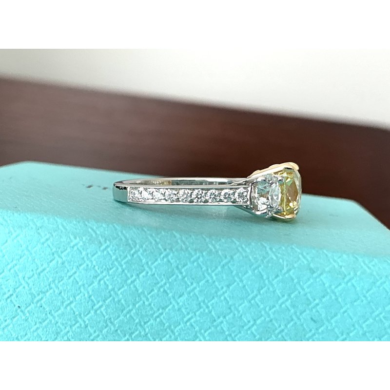 Tiffany Fancy Vivid Yellow Diamond Ring on Sale