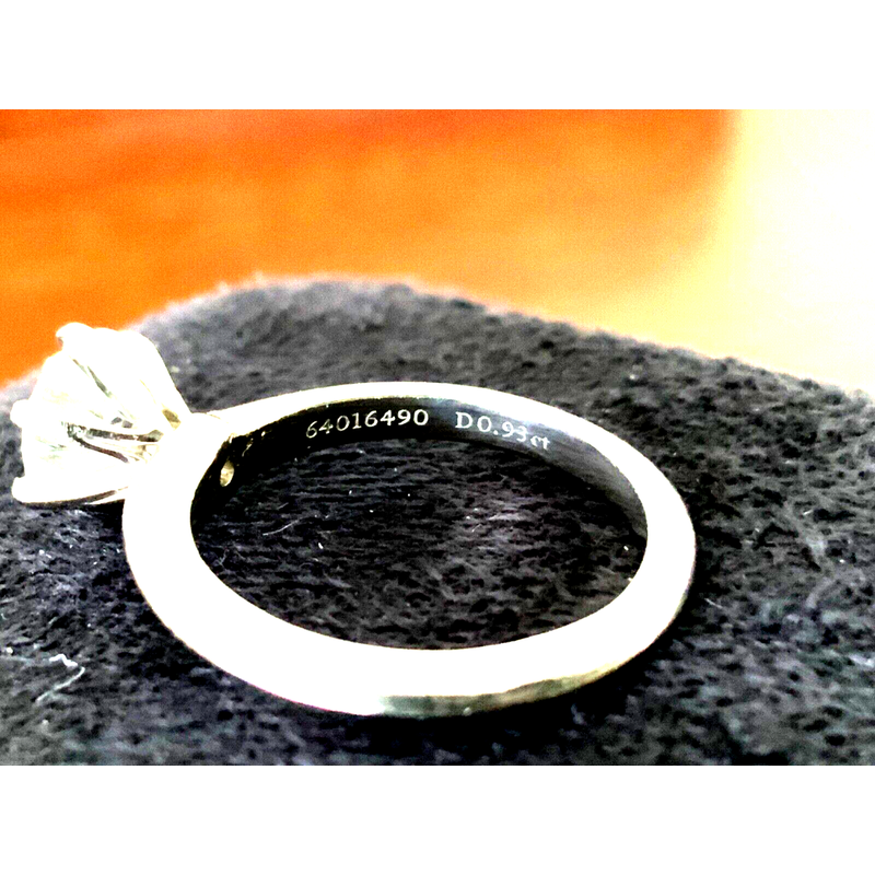 Pre-Loved Jewelry Tiffany Round .93 ct F VS2 3 EXC $16k NEW 3046