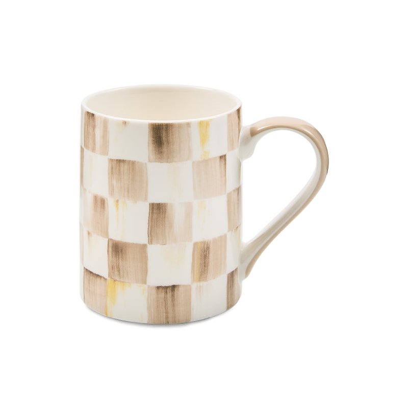 Mocaです。 MacKenzie-Childs Mocha Check Stoneware Mug 001-542-04891 - Kelley