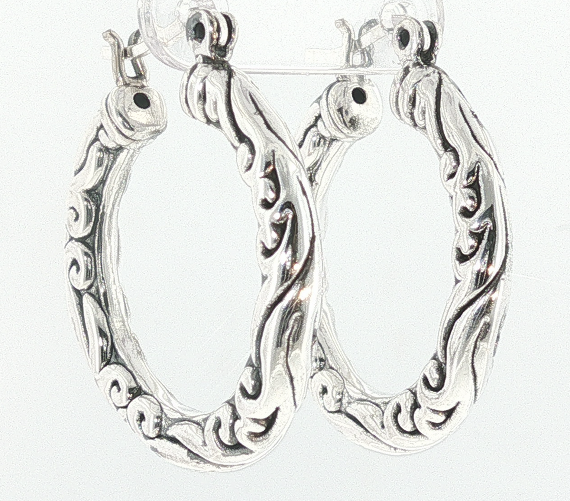 EGO TRIPPING SCROLL HOOP PIERCE シルバー925 Jeanex Sterling Silver Scroll Hoops 645-00259 - Family & Co. Jewelers