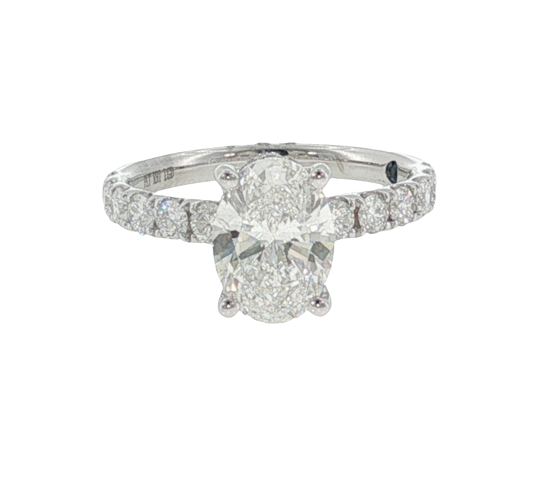 Family & Co. 2ct Oval Lab Created Diamond E VS1 .75cttw Side