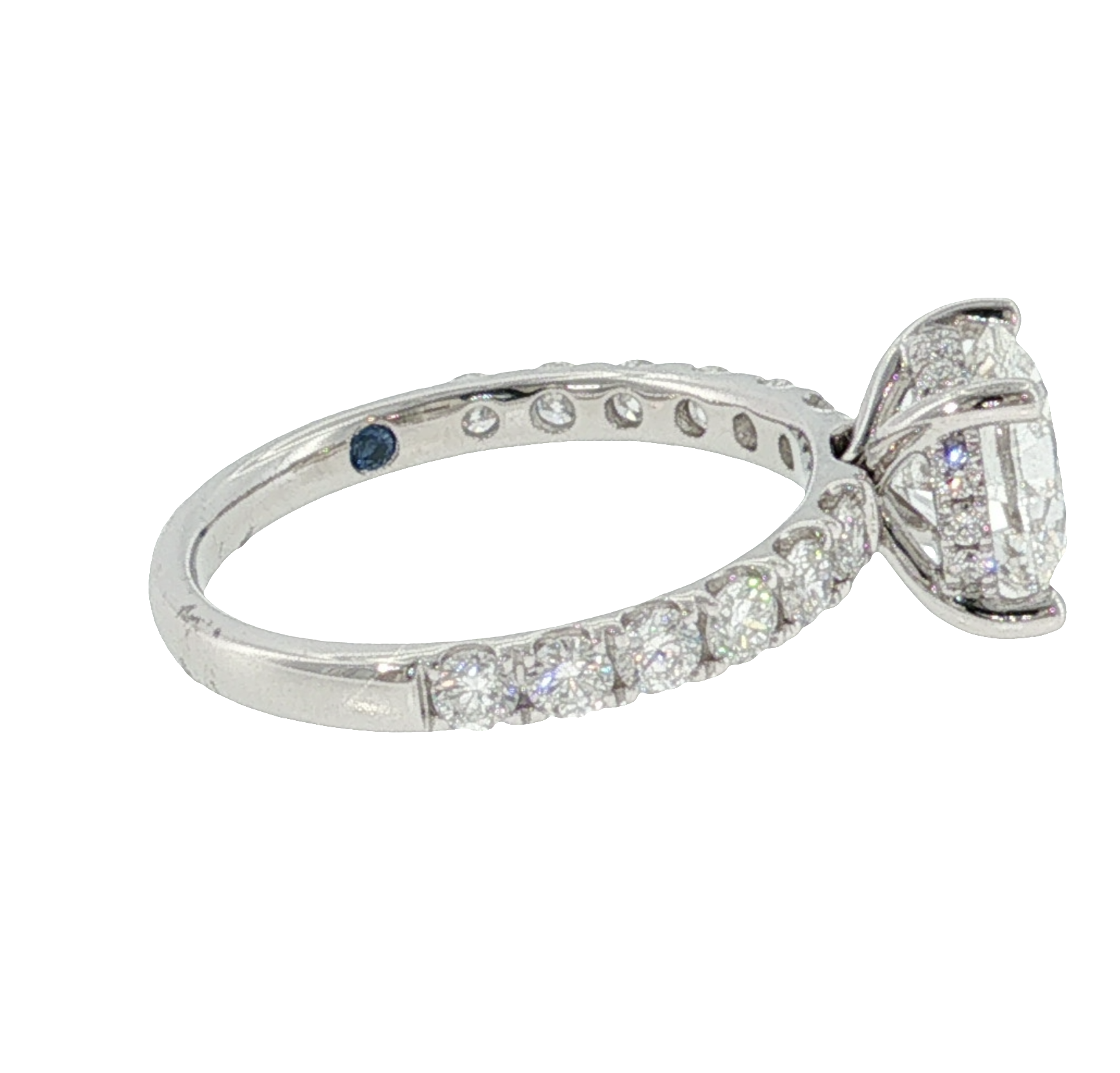 その他 DiamondMoon Family & Co. 2ct Round Lab Created Diamond E VS1 .75cttw Side