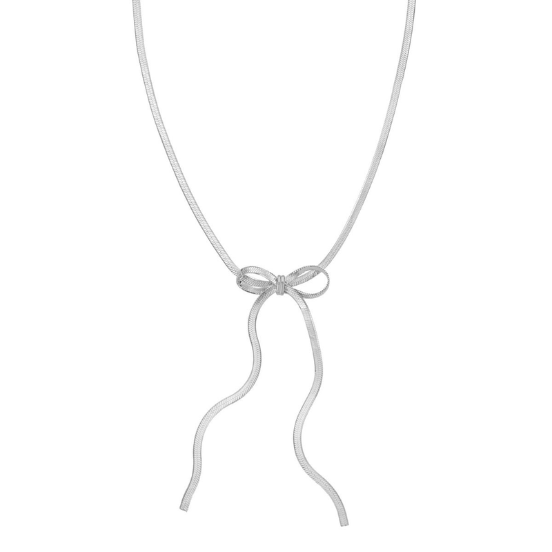 正規品・関税込み◆HEI◆silver crystal ribbon necklace Silver Rhinestone Chevron Statement Necklace | Icing US