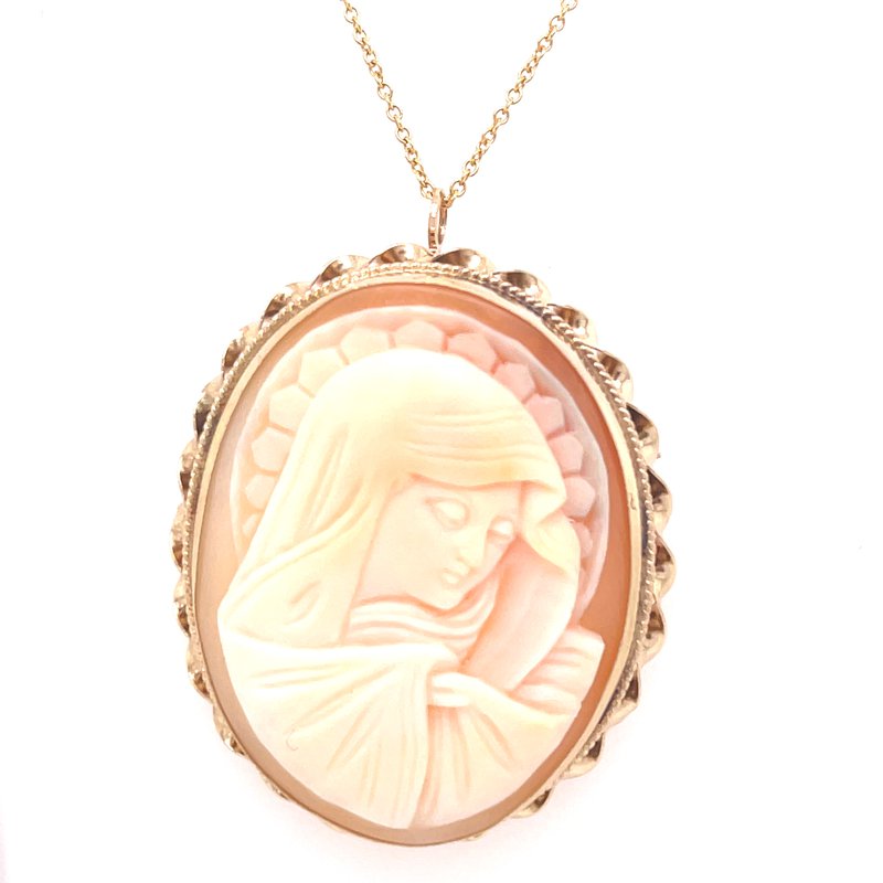 Estate Department Hand Carved Madonna Cameo 500-00328 - Family 