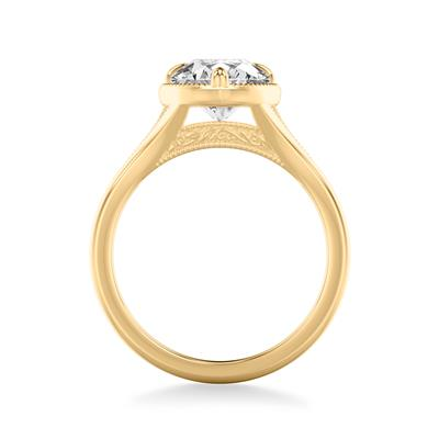 Artcarved 14kt Yellow Gold Split Shank Mounting with Engraving on