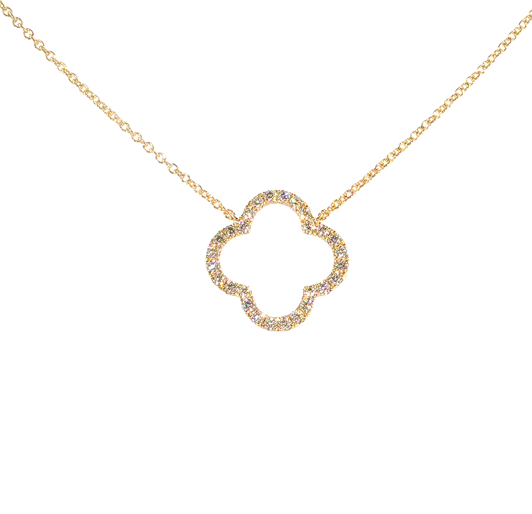 clover*‪ஐ様 Family & Co. .25cttw Diamond Clover Necklace 18