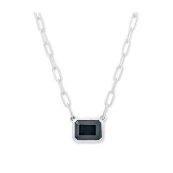 ★ROSEMONT★ Silver Black Spinel Necklace La Vie En Rose RC2 2.00 ct. t.w. Black Spinel and 1.60 ct. t.w. Sky Blue and