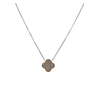 Family & Co. .25cttw Diamond Clover Necklace 18
