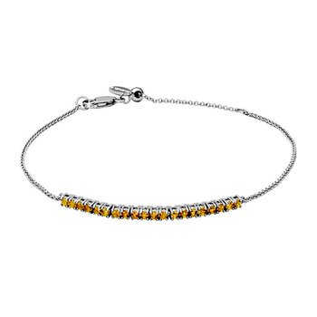 Bracelet Tennis En Argent Sterling Et Or Flash, Avec Péridot Et Topaze Blanche, Taille 7.25 Pouces