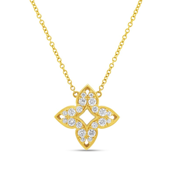Family & Co. .25cttw Diamond Clover Necklace 18