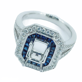 Sapphire & Diamond Ring Mounting 54309