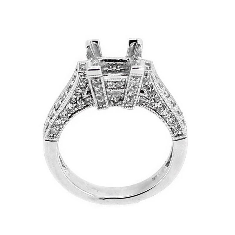 Decor Square Diamond Ring Mounting 30763 DECOR Jewelry
