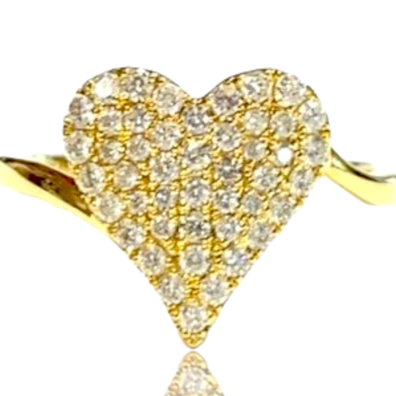 Pave Heart Ring
