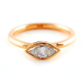 Bezel Set Marquise Diamond Ring 4243