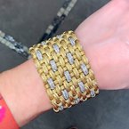 Decor Estate Gold & Diamond Basket Weave Bracelet  57185