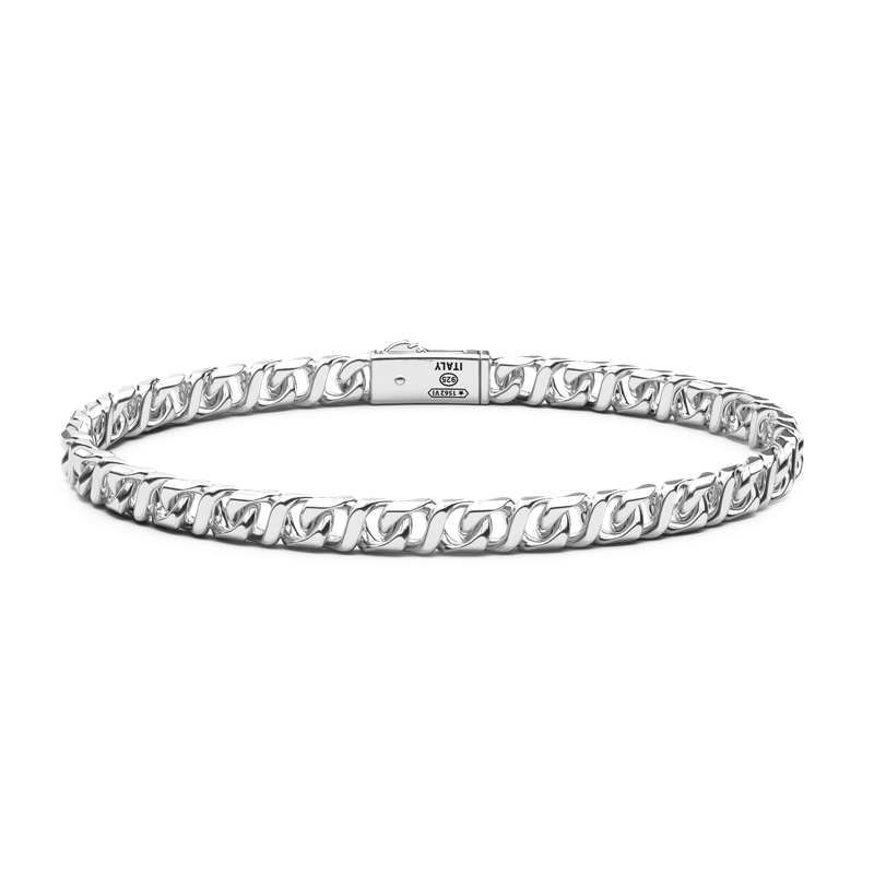 Zancan Silver Curb Chain Bracelet EXB884 - D.C. Taylor Jewellers