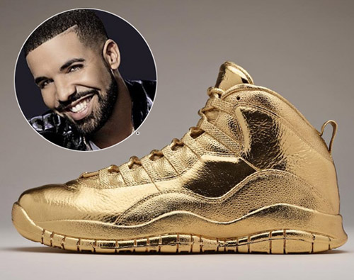 drake all gold jordans