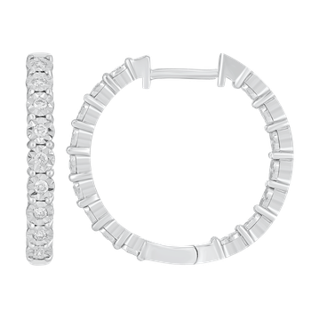 1/4ctw Diamond Hoop Earrings JSE0582