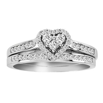 1/2ctw Diamond Heart Promise Forever Bridal Set D01425