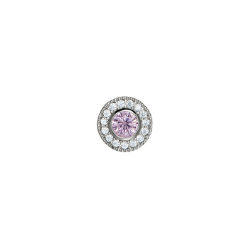 Pink Sapphire October Birthstone Charm JKW0046