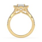 Saslow's & Henebry's Collection Certified 2-5/8ctw Emerald Cut Lab Grown Diamond Ring with 2ct Center D03073