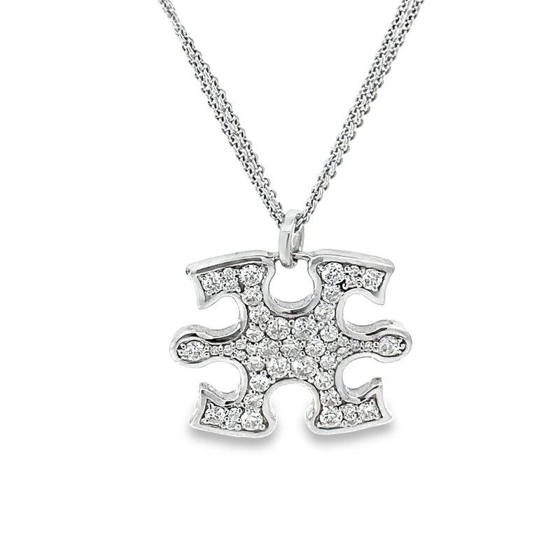 ネックレス・ペンダント BUI / DIAGNAL PENDANT N Vertical Diamond Necklace - Layering Necklace - Diamond Drop