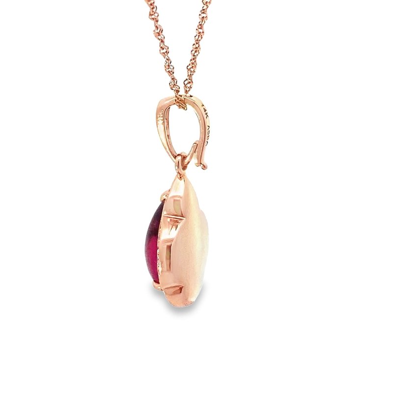 ASBA Design Cabochon Rubellite Teardrop Pendant 230-00941 - Payne