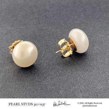 Peter Indorf Collection 13 - 14 mm Round FWC Pearl Stud