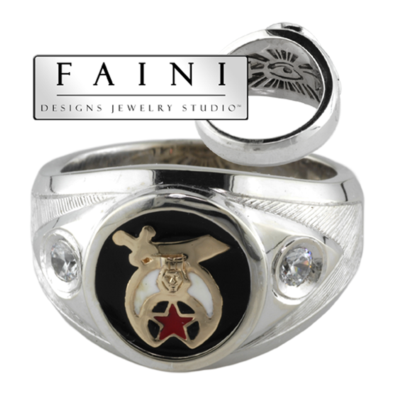 Shriner Jewelry Shrine Ring Style 1200 1200 - Faini Designs