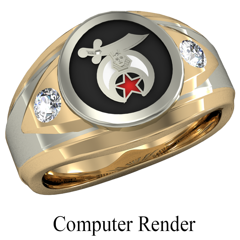 Shriner Jewelry Shrine Ring Style 1200 1200 - Faini Designs