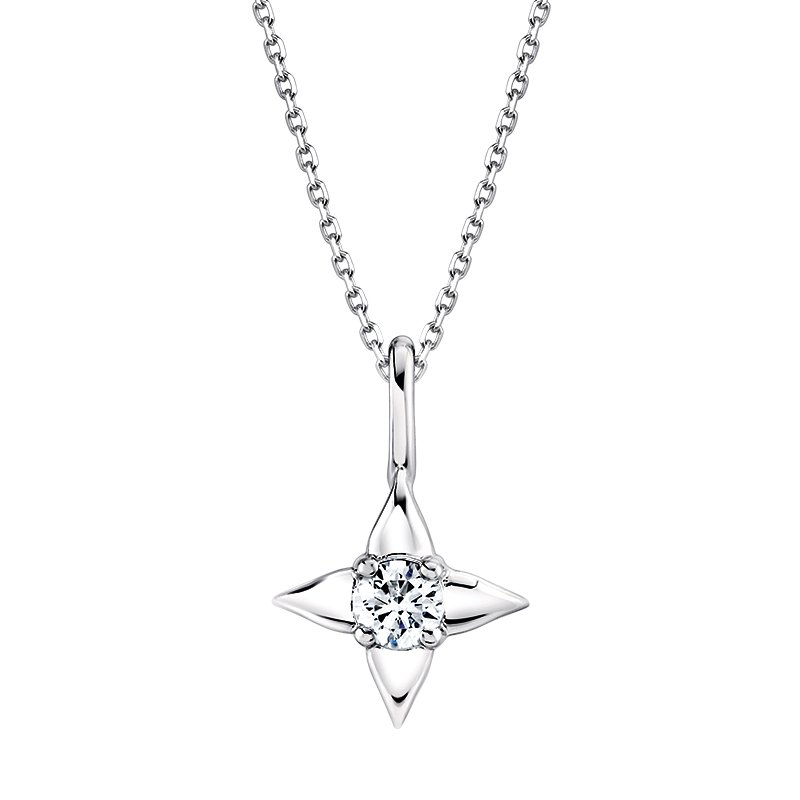 Greenberg's 14K White Gold 0.15ctw Diamond Star Of Hope Pendant
