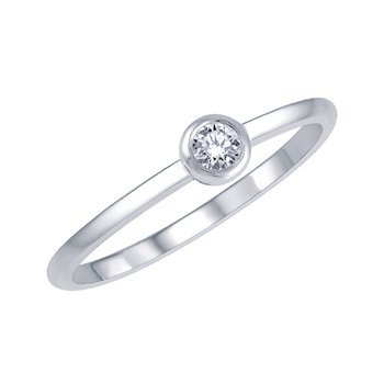 Greenberg's sterling silver 0.20ctw love knot fashion ring